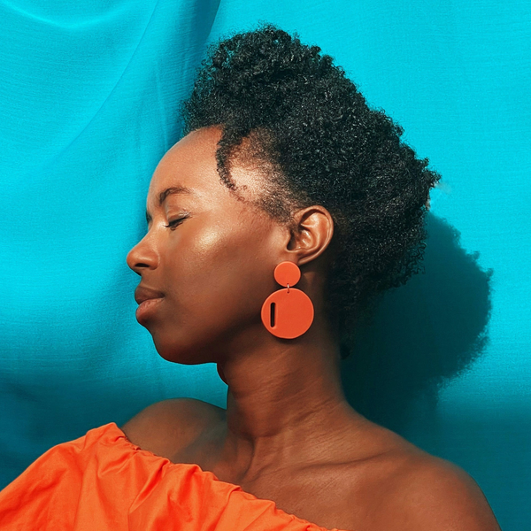 Burnt 2025 orange earrings