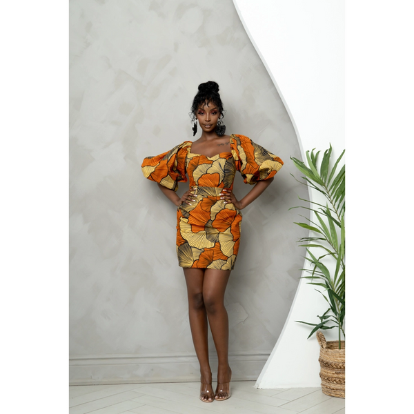 african print off shoulder dress ÖFUURË OHI African Print Maxi Mock Neck Dress – FRTWN