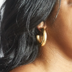 Admiral Row Medium Gold Chunky Hoop Earrings