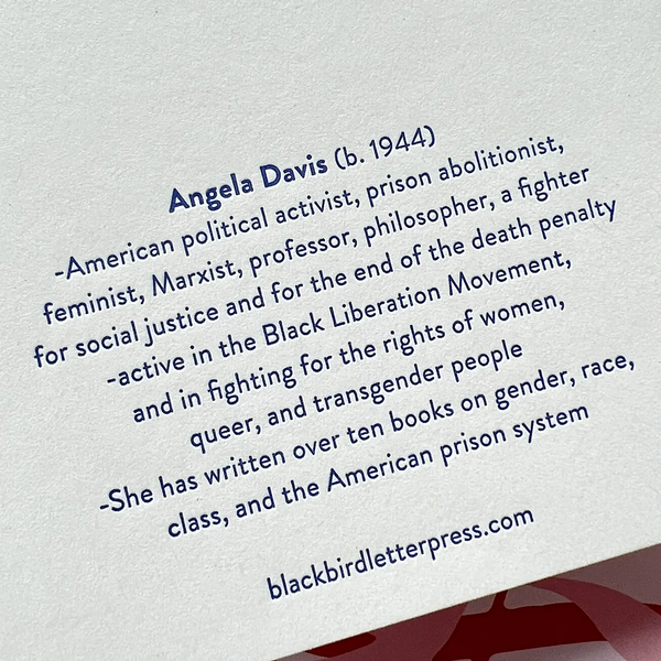 Angela Davis Letterpress Notebook