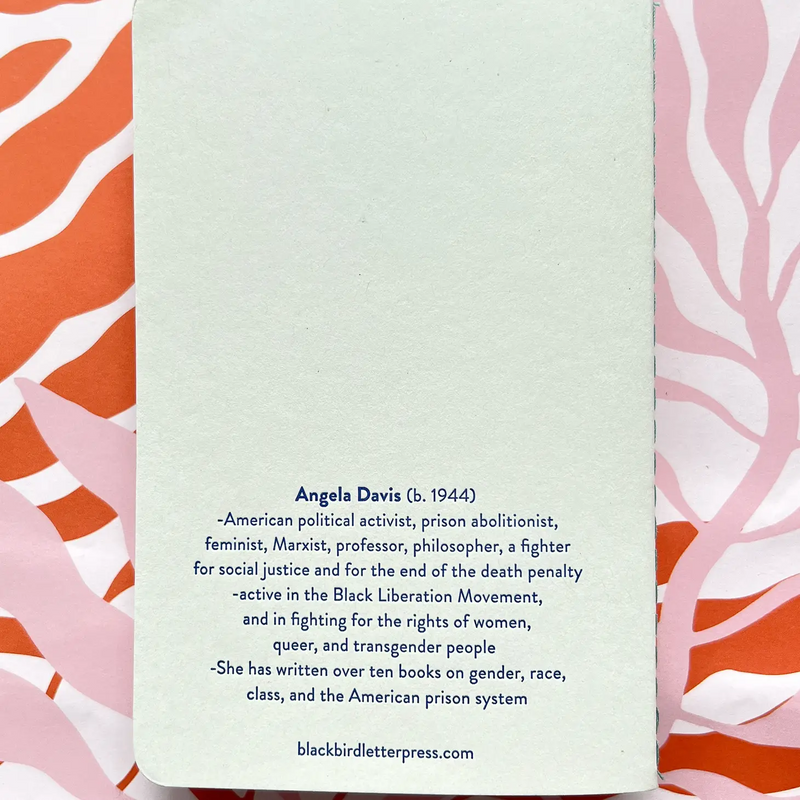 Angela Davis Letterpress Notebook
