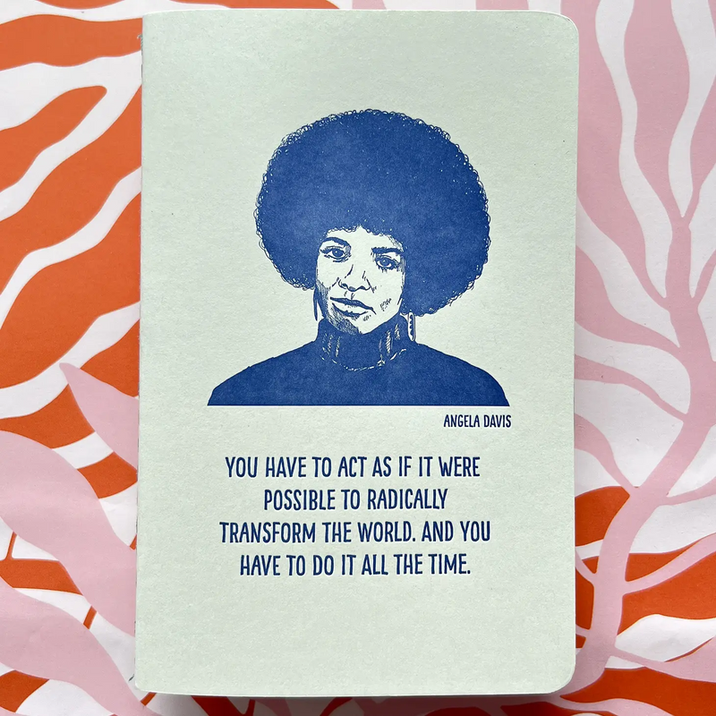 Angela Davis Letterpress Notebook