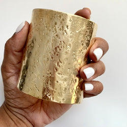 Tall Hammer Texture Cuff Bracelet