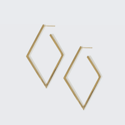 Gold Diamond Hoop Earrings