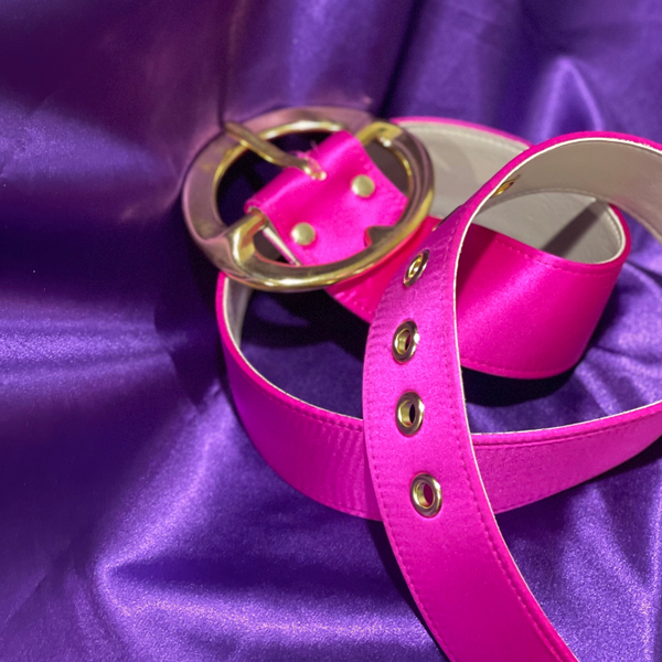 Magenta Silk Signature Belt