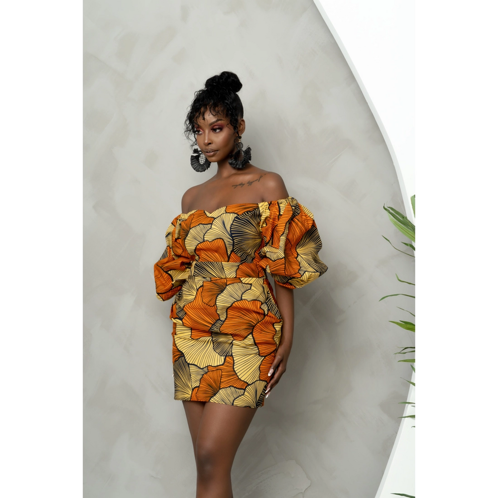 ÖFUURË OHI African Print Maxi Mock Neck Dress – FRTWN