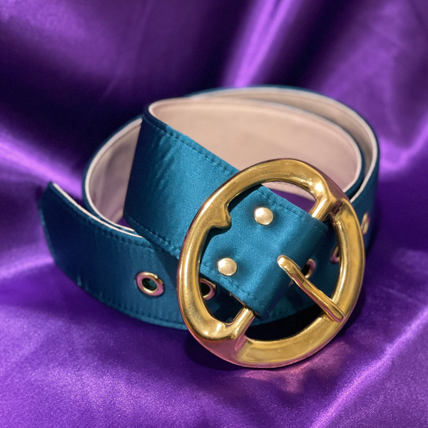 Teal Silk Signature Belt