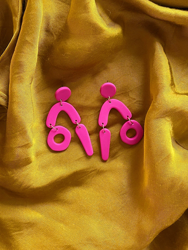 HOT PINK DILLA EARRINGS