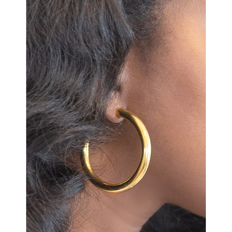 Medium Gold Hoop Earrings