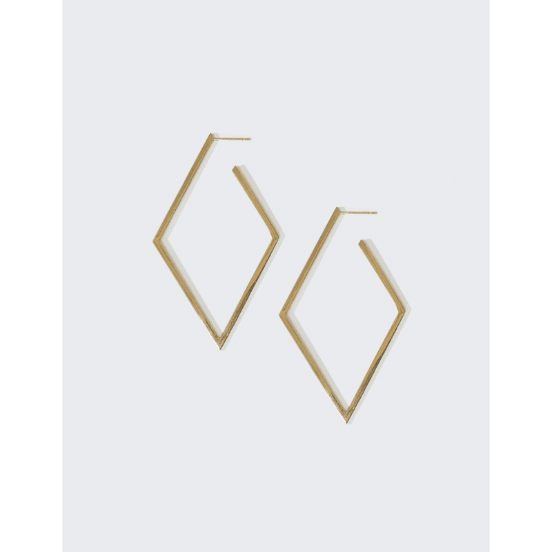 Gold Diamond Hoop Earrings