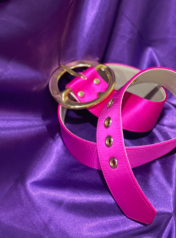 Magenta Silk Signature Belt